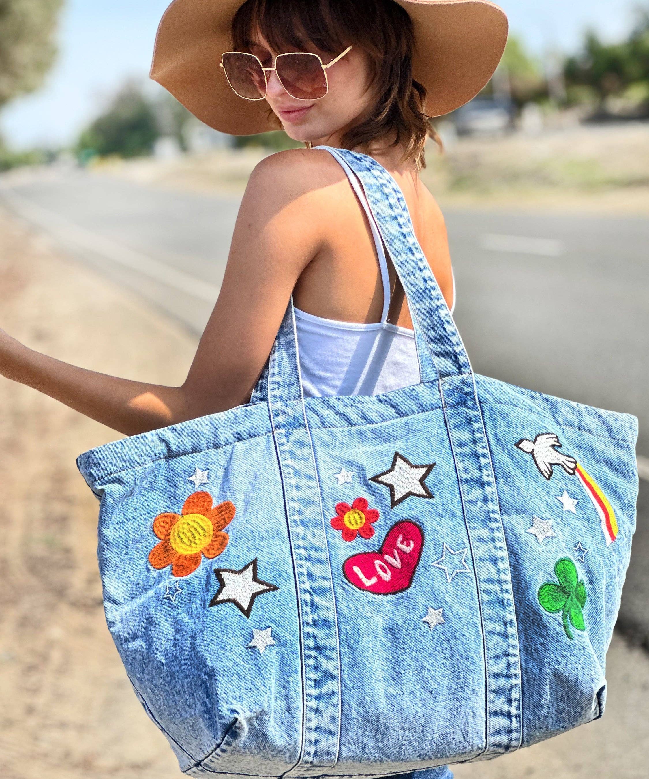 The Perfect Sized Denim Tote