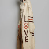 love & peace cardigan