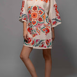 Medallion Bell Sleeve Dress