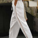 Lace Cutout Niner Pants