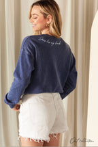 "JESUS HAS MY BACK" Graphic Sweatshirt