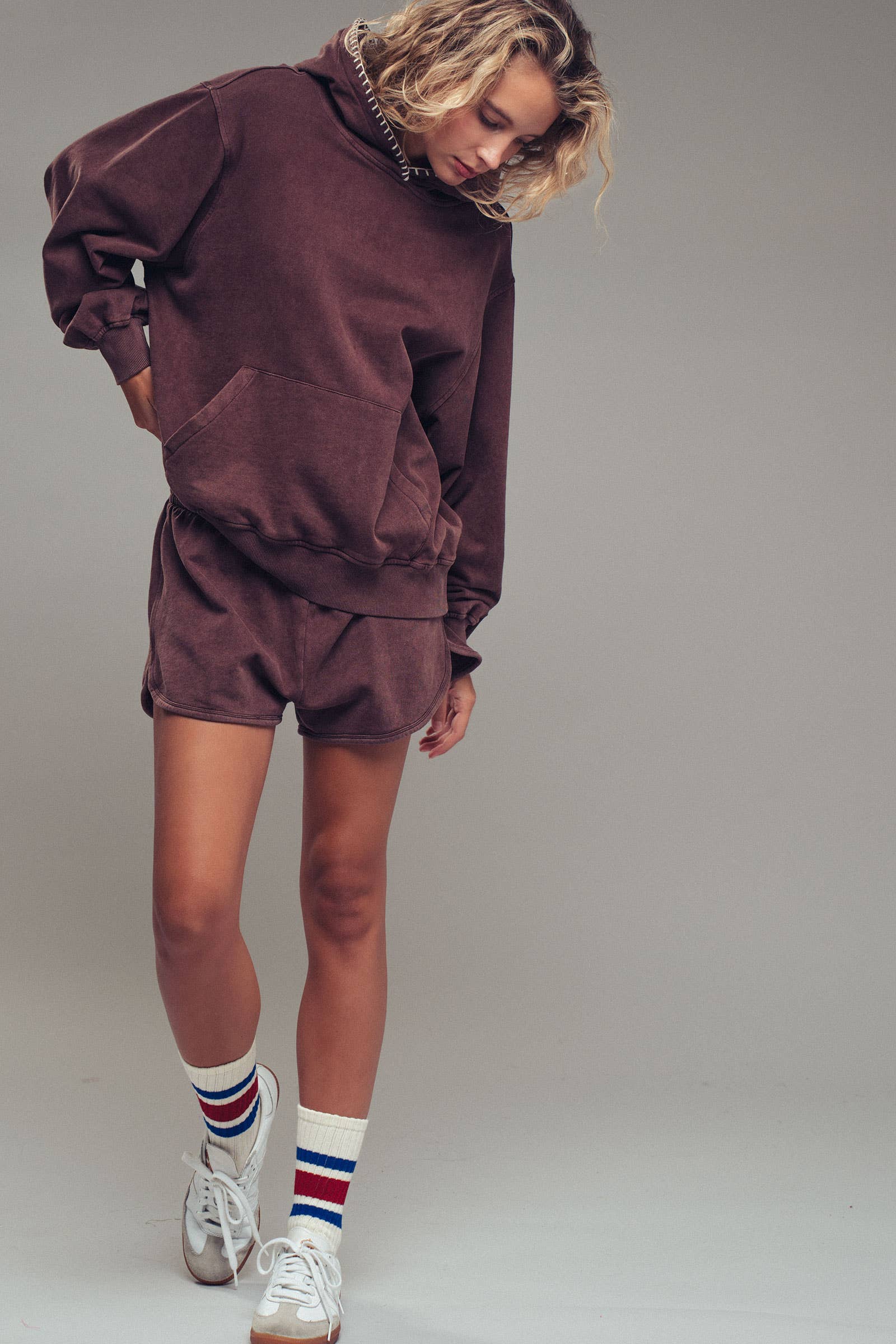 Vintage-Wash Hooded Sweatshirt