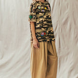 Camo Floral Patch Oversized Cotton Tee