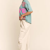 Garment-Wash Love Graphic Tee