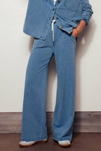 Relaxed Wide Leg Drawstring Pants