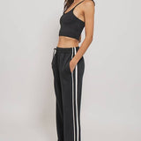 Side Strip Drawstring Sweatpants