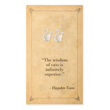 Literary Quotes Sitting Cat Post Earrings