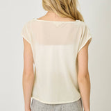 61197 Velvet Cowl Neck Top