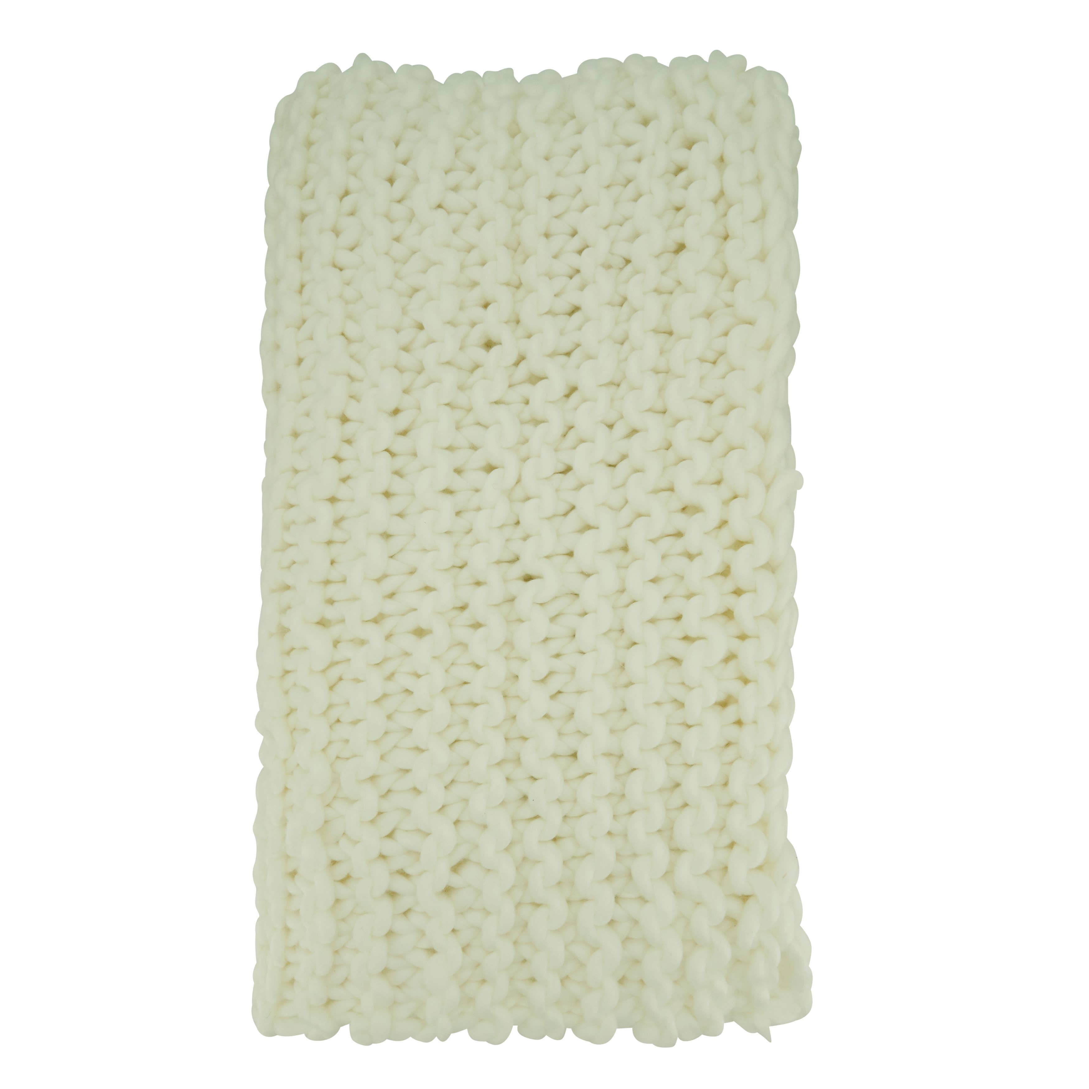 Vintage Style Chunky Knit Throw