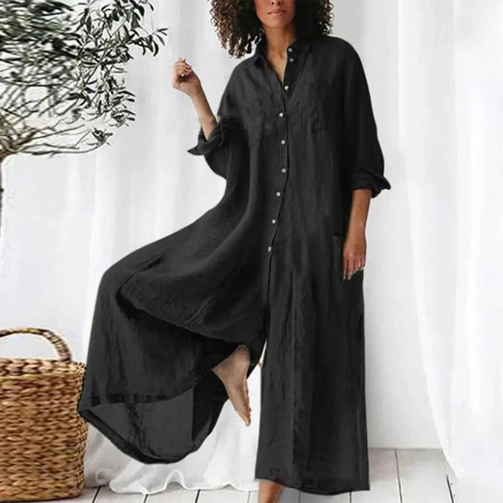 Cotton Linen Oversized Romper