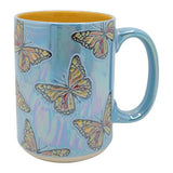 Luster Glaze Butterfly Blue Mug