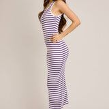 Sleeveless Round Neck Ribbed Sweater Dress