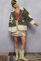Camo Heart Detail Jacket