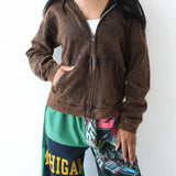 Acid Wash Oversized Zip Up Bundle