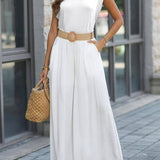 Round neck cami base tank top loose basic vest