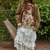 Cotton Collared Brown Denim Jacket