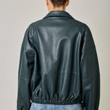 61652 Oversized Faux Leather Jacket