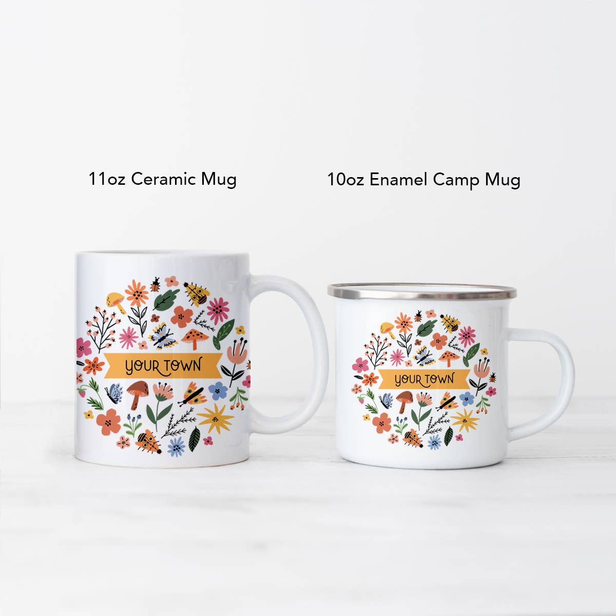 Floral Rehoboth Beach Mug