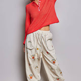Long Sleeves Button-Front Half Placket Knit Sweater SALE