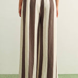 Thick Striped Wide Leg Trousers