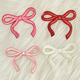Coquette Bow Embroidery Iron On Patch