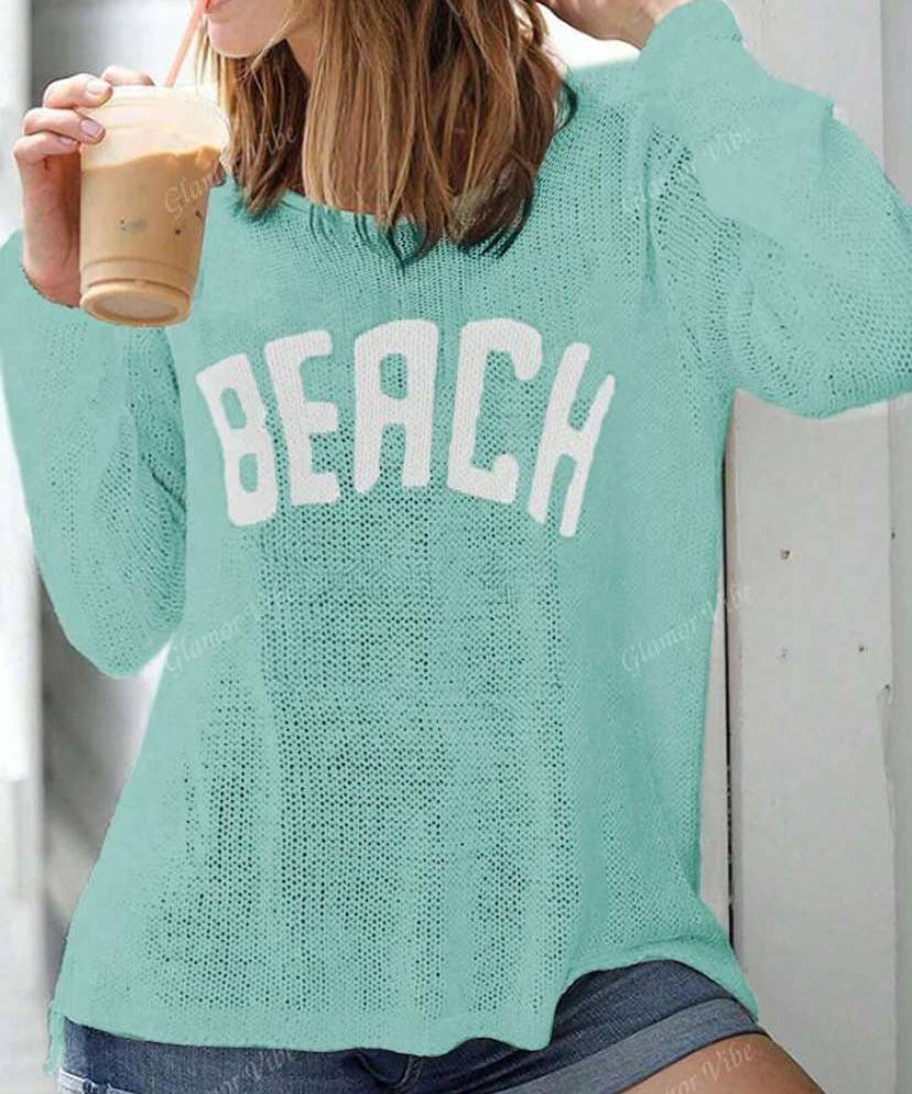 "BEACH" Sweater