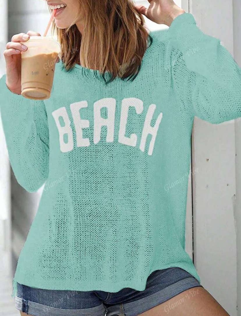 "BEACH" Sweater