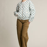 Floral Quilted Zip-Up Jacket - RJ1150