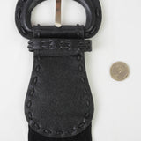 Distressed Wide Stitch Elastic Belt