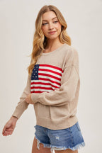 American Flag Knit Sweater