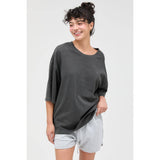 Pigment Dye Oversized Half-Sleeve T-Shirt