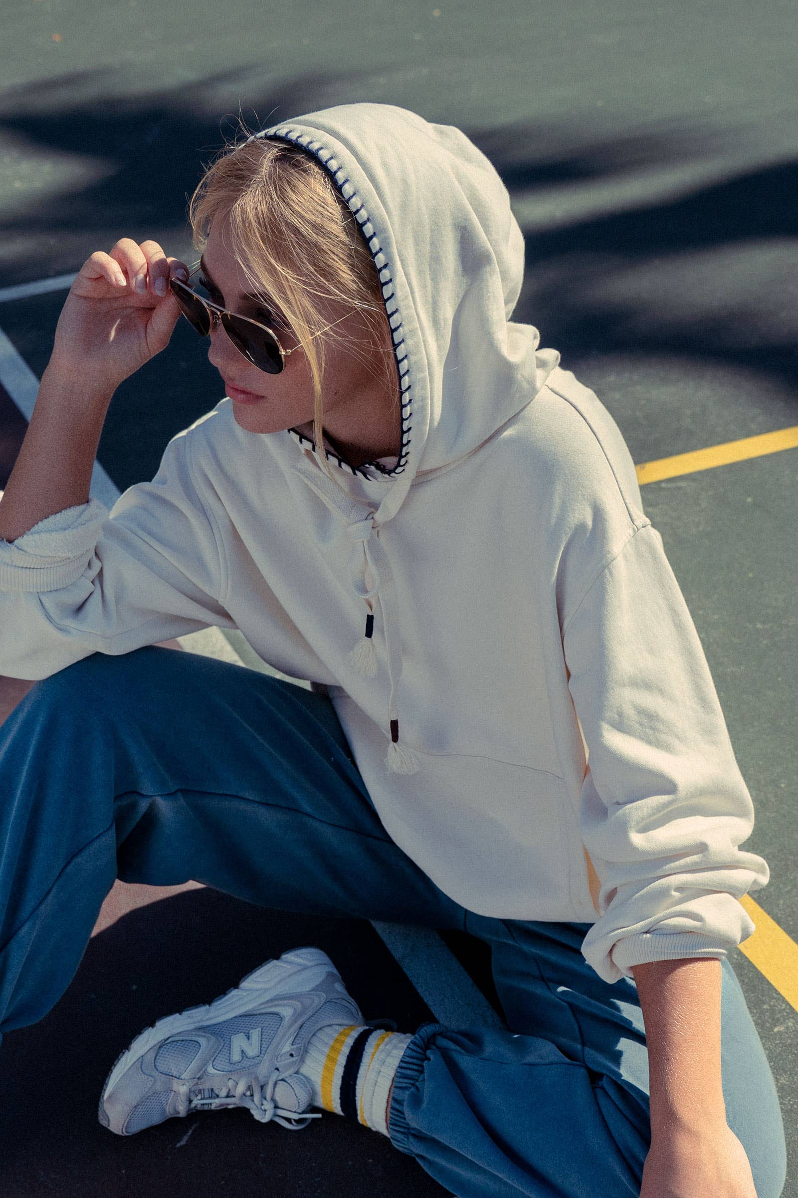 Vintage-Wash Hooded Sweatshirt