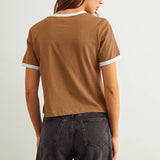 ET6334   SHORT SLEEVE RINGER TOP