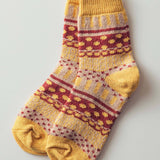 Colorful Fair Isle Knit Socks