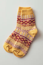 Colorful Fair Isle Knit Socks