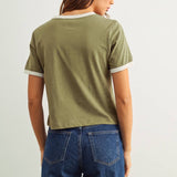 ET6334   SHORT SLEEVE RINGER TOP