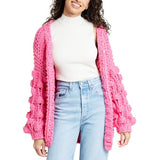 Knit Cardigan with Bauble Sleeves