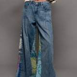 Paisley Bandana Print Denim Jeans