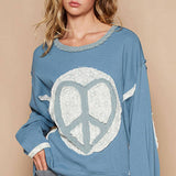 Heart Peace Patch Sweater