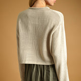 J7541   BUTTON FRONT EASY KNITTED CARDIGAN