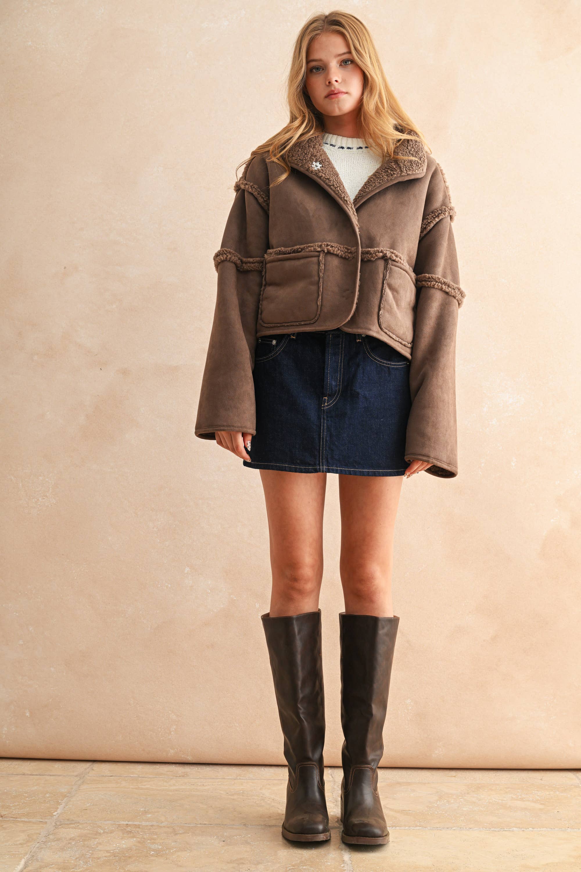 Suede & Sherpa Reversible Jacket