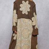Floral Patch Long Cardigan