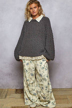 Collared Crochet Sweater