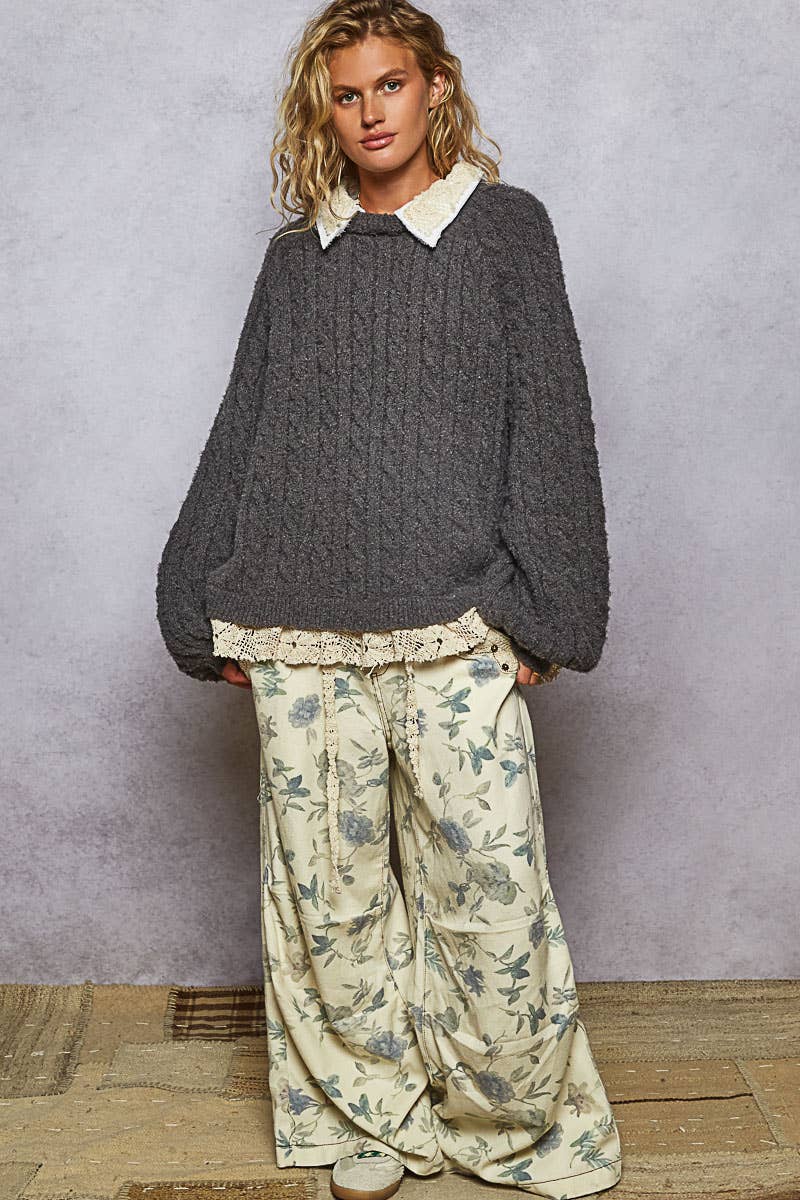 Collared Crochet Sweater
