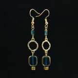 Gilded Blue Earrings