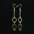 Gilded Blue Earrings