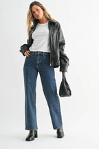 Retro Straight Leg Jeans