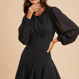 Polda Dot Flared Mini Dress