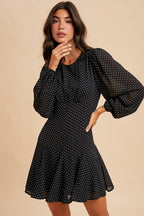 Polda Dot Flared Mini Dress