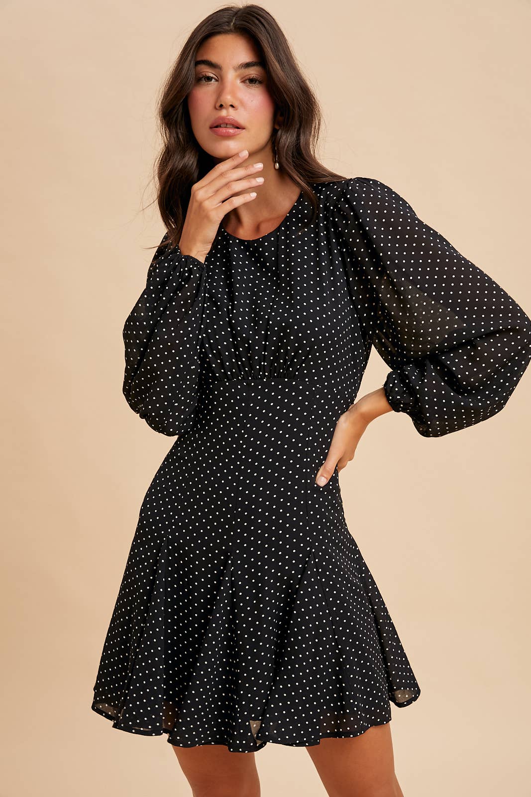Polda Dot Flared Mini Dress